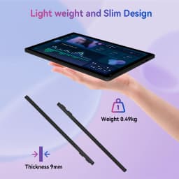 URAO 10.36 Inch Octa-Core Tablet Android 14,16GB RAM 128GB ROM 1280*800 HD LCD Tablet PC Dual Camera TF Card Expand 1TB 5000mAh WIFI Learning Entertainment Tablet