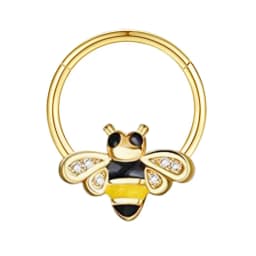 16G Stainless Steel Septum Ring Nose Hoop Ring Bee Bat Septum Piercing Cartilage Hoop Helix Tragus Daith Small Earrings