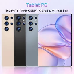 High Rating 10.36" Android 13 14 Core Chip Multifunctional Touch Tablet,16Gb+1Tb,20000Mah Long Battery Life,Dual Sim 5g Stable Wifi, Slim Tablet for Family Entertainment