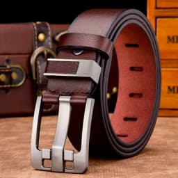 Luxury Men's Belt New Large Plus Size 100-130cm Retro Needle Buckle High Quality