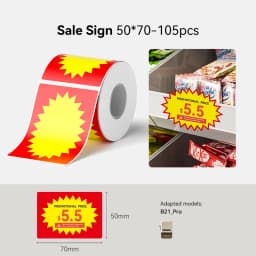 Niimbot Red & Black Dual Color Thermal Label Paper for B21 Pro Printer 300dpi Photo Paper With Adhesive Backing Card Stickers