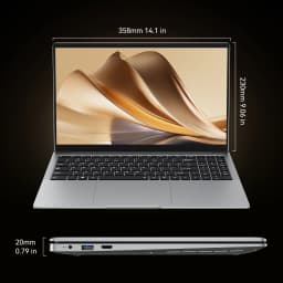 HYPERSTRIX 15.6" Laptop, Celeron N4000, 8GB RAM 256GB SSD, Full HD 1080P Display, Dual-Band WiFi, Mini HDMI, Lightweight Slim Silver Notebook for Business, School, Home