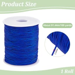 1.5mm 100 Yards Black Nylon Cord Wind Chime Cord Replacement Braided Lift Shade Blind String for Windows Roman Rollers Repair