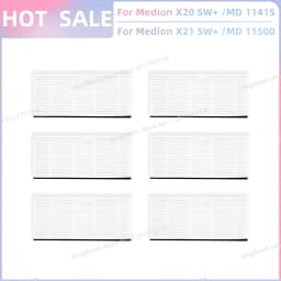 Fit For Medion X20 SW+ / MD 11415, Medion X21 SW+ / MD 11500 Vacuum Parts Main Roller Side Brush Hepa Filter Mop Cloth Dust Bag