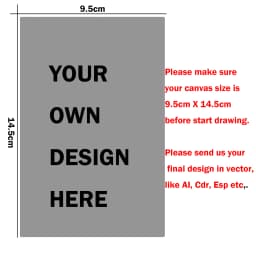 2Pcs/Design OEM Custom Customized DIY Design Stainless Steel Nail Art Stamping Template Plate with Your Own Drawing Regular Size