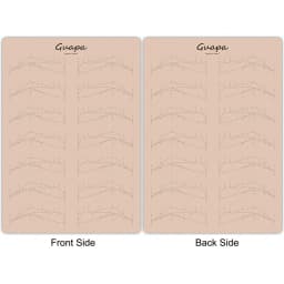 Microblading Practice Skin Pattern Sheet Pre-Printed Brow Mapping Guide Flexible Silicone Pad for Precise Hair Strokes & Shading