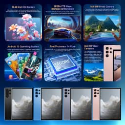 2025 5G New Global Tablet 10.36inch Android13 16GB 1TB 20000mAh 14-core 16MP 32MP Dual SIM GPS WPS With Keyboard