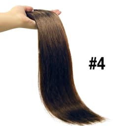 Straight Clip In Human Hair Extensions Brown Unprocessed Hair Extensions Full Head Brazilian Hair Seamless Clip Ins Extension