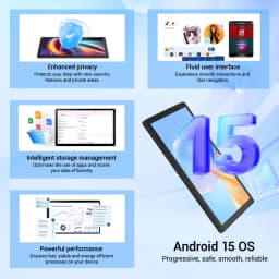 BUFO KB1004 10.1 Inch A333 Penta Core Tablet 16GB(3+13G) RAM 32GB ROM Android 15 800*1280 HD LCD Screen 5000mAh Battery 2MP Front 5MP Rear Camera Widevine L1 Support TF Card Up to 1TB Tablet PC