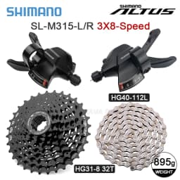 Shimano Acera Altus M360 24S Groupset 3x8 Speed M315 Shifter M310 Derailleur HG31-8 Cassette 8S K7 HG70 HG41Chain 112 Links