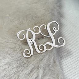 Custom 1-3 Letters Brooch Personalized Name Pin Brooch Fashion Monogram Initial Name Stainless Steel Brooch Jewelry For Bride