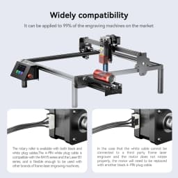 360° Auto Rotary Roller for Laser Engraving Machine Engraver Parts Accessories Cylindrical Glasses Cans Cups Bottles Tools KIT