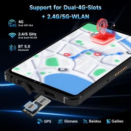 OUKITEL RT3 Plus Rugged Android 15 Tablet, 16GB+128GB 1TB Expandable Waterproof Tablets, 8 Inch HD Display, 1100mAh Battery