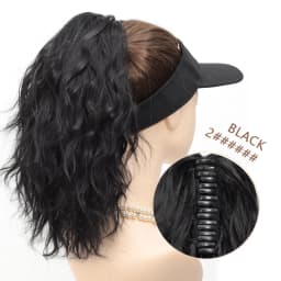 14‘’ Synthetic Short Wave Ponytail Claw Clip in Hair Extension Black Brown Gold Hairpiece for Women