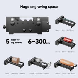 360° Auto Rotary Roller for Laser Engraving Machine Engraver Parts Accessories Cylindrical Glasses Cans Cups Bottles Tools KIT