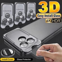 1-3Sets Easy Install Clear AR Lens Cap For iPhone 18 17 Pro Max Duo 17Air 18Pro 18PM Dust Free Camera Protector Tempered Glass