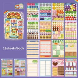Mr.Paper 18Pcs Tidy Up Challenge Sticker Book Stress Relief Organizing Scene Sticker for DIY Journal Scrapbook Decor