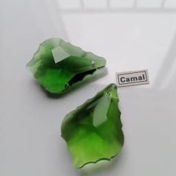 Camal 5PCS 38mm Colorful Maple Leaf K9 Crystal Glass Prisms Pendant SunCatcher Lamp Lighting Chandelier Parts Hanging Home Decor