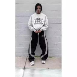 Y2k Embroidered Black Gray Casual Pants Camo Functional Tactical Functional Men's Women's Premium Jogging Drawstring Sweatpants