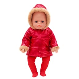Winter Warm Doll Clothes Outfit For American 18 Inch Girl& 43Cm Baby New Born Doll Shoes Grid Coat Suit For Generation Toy Girl