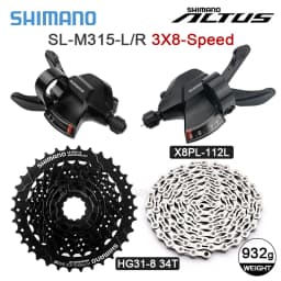 Shimano Acera Altus M360 24S Groupset 3x8 Speed M315 Shifter M310 Derailleur HG31-8 Cassette 8S K7 HG70 HG41Chain 112 Links
