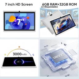 COLORROOM 7 Inch Android 11 Tablet, 2GB RAM 32GB ROM, WiFi 4, Quad Core, 3000mAh, Dual Camera, Portable Tablet