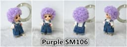 JD713 1/12 Tiny Short Curly Doll Wigs For Size 3-4 Inch 9-10cm Wholesale Afro Tight Lati White BJD Synthetic Mohair Hair