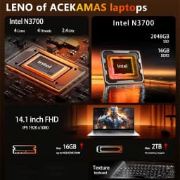 14.1"LENO Ultrabook Notebook Windows 11 Laptops Intel Pentium N3700 16GB 32GB RAM 512GB 2TB SSD Laptops Office Computer PC
