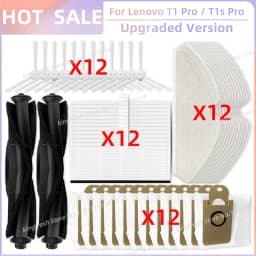 Fit For Lenovo T1S Pro / T1 Pro/ Proscenic M7 Pro / Honiture Q6 Parts Roller Side Brush Cover Guard Filter Mop Cloth Dust Bag