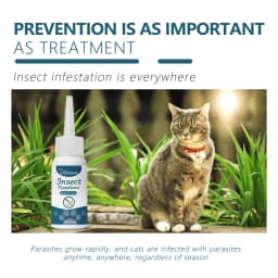 50ML Pet Anti-flea Tick Drops for Cats and Dogs Natural Formula Skin Cleaning Fast-acting Protection Deworming for Pet Care