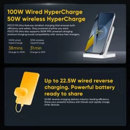 POCO F8 Ultra 5G NFC Smartphone Snapdragon 8 Elite Gen 5 Processor 6500mAh Battery 6.9" 120Hz AMOLED Display 50MP Triple Camera Cellphone