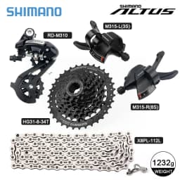 Shimano Acera Altus M360 24S Groupset 3x8 Speed M315 Shifter M310 Derailleur HG31-8 Cassette 8S K7 HG70 HG41Chain 112 Links