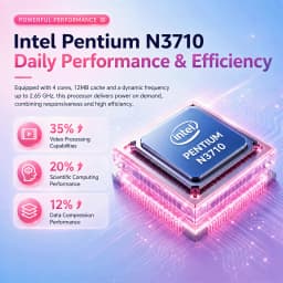 Ultra Slim Brand New PC 14.1'' Laptop Computer N3710 Quad Core 12GB RAM 256GB SSD Windows 10 Pro Notebook PC FHD 1080P Display Ultra Thin Portable Laptop WiFi Bluetooth 5.2 Webcam Computer for Student Business Office Home Use Lightweight Laptop PC