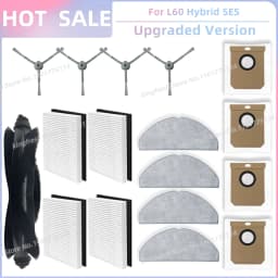 Fit For Eufy G50 Hybrid, L60 Hybrid / L60 Hybrid SES Vacuum Parts Roller Side Brush Hepa Filter Mop Cloth Dust Bag Accessories