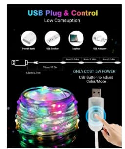 Flashes LED Ribbon RGB 10M With Voice Control and App Bluetooth USB Christmas Decoration-Neverdie Store