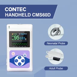 CONTEC Handheld Fingertip Pulse Oximeter Sleep Heart Rate Monitor Adult Neonatal Pediatric Vet Veterinary SPO2 PR PI(Option)
