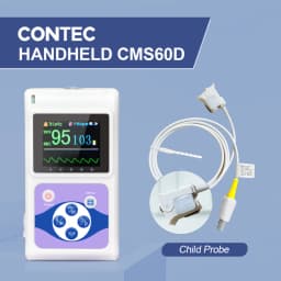 CONTEC Handheld Fingertip Pulse Oximeter Sleep Heart Rate Monitor Adult Neonatal Pediatric Vet Veterinary SPO2 PR PI(Option)