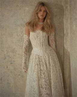 Kyoto Customized Beige Floral Lace A-line Wedding Dress Exquisite Detachable Sleeves vestidos de noiva Sweep Train Formal 2025