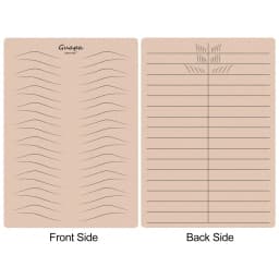 Microblading Practice Skin Pattern Sheet Pre-Printed Brow Mapping Guide Flexible Silicone Pad for Precise Hair Strokes & Shading