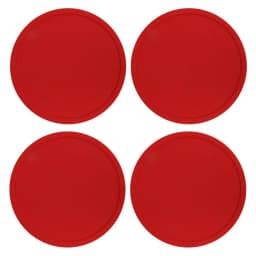 Set OF 4 Rubber Coasters Silicone Non-Slip Round For Coffee Mugs Drinks Tea Mats