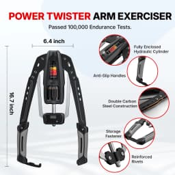 Merach Twister Arm Trainer With Counting 22-440lb Adjustable Hydraulic Cylinder Power Forearm Strengthener Arm Twister Workout Equipment Home Chest Expander Shoulder Muscle Training Fitness Equipment