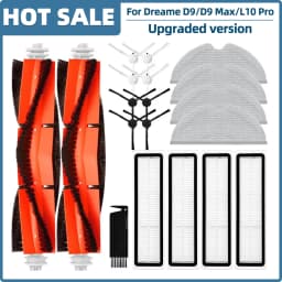 Fit For Dreame D9 / D9 Max / L10 Pro / Trouver LDS Finder RLS3 Parts Roller Side Brush Hepa Filter Mop Cloth Dusbin Water Tank