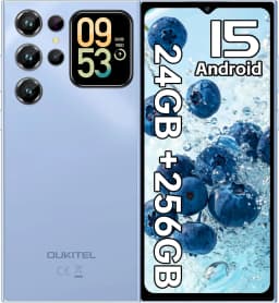 OUKITEL C62PRO 4G Unlocked Cell Phone 6.88" Display, 24GB RAM+256GB ROM/TF 1TB, 5150mAh Smartphone, 1800 Camera