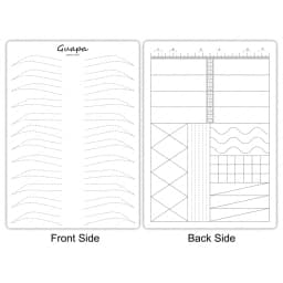 Microblading Practice Skin Pattern Sheet Pre-Printed Brow Mapping Guide Flexible Silicone Pad for Precise Hair Strokes & Shading