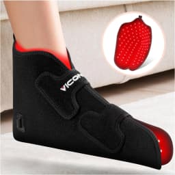 Red Light Therapy Foot Wrap with 660nm Red Light 850nm Near Infrared Light Ankle Brace Heating Therapy Device for Foot Care Muscle Recovery Sports Relaxation Portable Foot Massager Support for Plantar Comfort Joint Wellness Home Use for Men Women