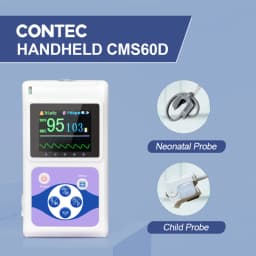 CONTEC Handheld Fingertip Pulse Oximeter Sleep Heart Rate Monitor Adult Neonatal Pediatric Vet Veterinary SPO2 PR PI(Option)