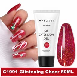 Makartt HEMA-Free Poly Nail Extension Gel 50ml, Hybrid Acrygel Builder Multi-Color, Long-Lasting French Manicure DIY Nail Art
