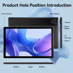 New KB1001L 10.1" IPS Tablet Bundle Android 15 Five‑Core Processor 20(3+17)GB Expanded RAM 64GB Storage Keyboard Mouse Stylus Cover Headphones WiFi‑6 Widevine L1 5000mAh 20W Fast Charge Tablet US Stock
