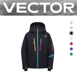 VECTOR Men and Women Cotton Contrast Skiing Top Waterproof and Durable Warm Snowboard Ski Double Board Single Board Outdoors