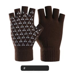 1Pair Black Half Finger Fingerless Gloves For Women And Men Wool Knit Wrist Cotton Gloves Winter Warm Workout Gloves